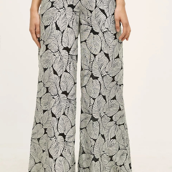 Anthropologie Palm Prints linen-mix pants - Picture 3 of 6